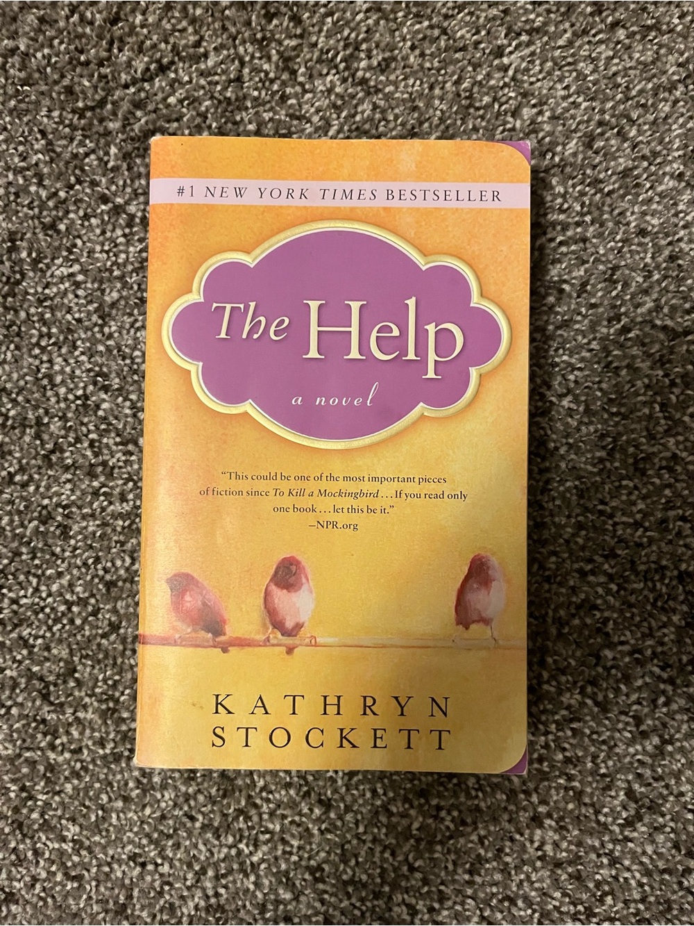 The Help by Kathryn Stockett - Yellow & Purple Paperback